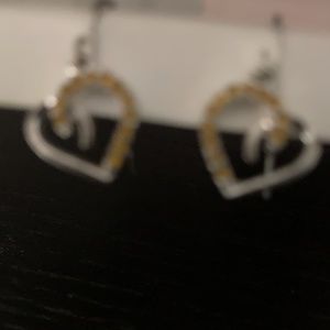 Citrine silver earrings
